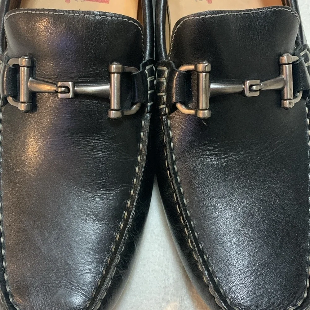 1901 Destin Horsebit Men’s Black Leather Slip On Shoe 11